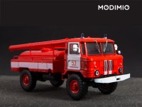 Масштабная модель 1:43 Пожарная автоцистерна АЦ-30 (66)-146 Краснотуранск, ПЧ 53, на шасси Горький-66 с журналом №19 (Легендарные грузовики СССР)